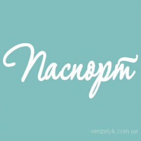 Чипборд "Паспорт 9", размер 22*55 мм от Вензелик