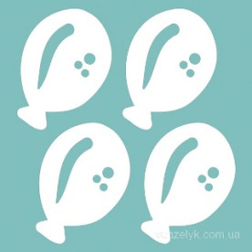 Чипборд "Воздушные шарики 2", размер 12*15 мм от Вензелик