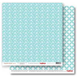 Двосторонній папір Класика Перламутровая Бірюза 30,5х30,5 см від ScrapBerry's