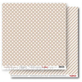 Двусторонняя бумага Звездочки Кофе со льдом 30,5х30,5 см от ScrapBerry's