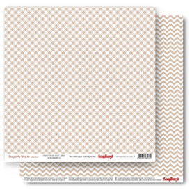 Двосторонній папір Клітинка Кава з льодом 30,5х30,5 см від ScrapBerry's