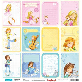 Двосторонній папір Подружки Картки 1, 30,5х30,5 см від ScrapBerry's