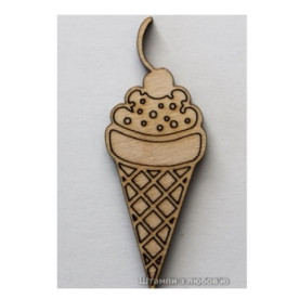 Дерев'яна фігурка Морозиво 23 * 63 мм від ScrapStudio