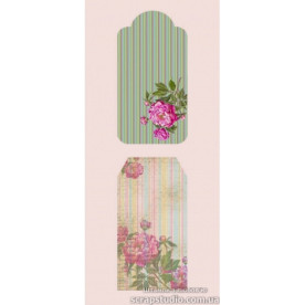 Тэги для вырезания "Пионы 2" 6х15 см, 10 шт от ScrapStudio