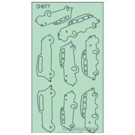 Набор чипбордов, "Ретро Авто ", 160мм*85мм