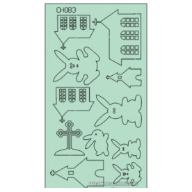 Набір чіпборда "Великодні зайці", 160мм * 85мм