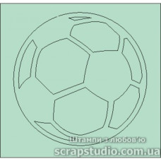 Чіпборд "Футбольний м'яч", 47 * 46 мм від ScrapStudio