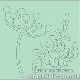 Чіпборд "Гілочки", 77 * 92 мм від ScrapStudio