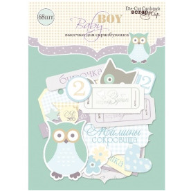 Набор высечек для скрапбукинга 68шт "Baby Boy" Scrapmir