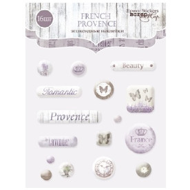 Набір епоксидних наклейок 16шт "French Provence" від Scrapmir