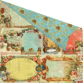 Двусторонняя бумага 30*30 см, Cigar Box Secrets - Corona  от Prima 