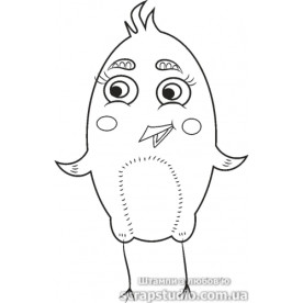 Акриловый штамп Птенчик, размер 4*5.6 см, ScrapStudio