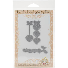 Ніж для вирізання Hanging Hearts & Love Word від компанії La-La Land Die