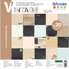 Набор бумаги Vintage, 20 листов , 30*30 см от Artemio