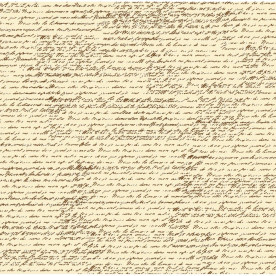 Бумага Chocolate & Ivory French Script, 30*30 см от Canvas Corp