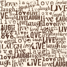 Бумага Chocolate & Ivory Live, Love, Laugh, 30*30 см от Canvas Corp