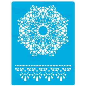 Трафарет «Нежное кружево», размер 15*20 см от Фабрика Декора