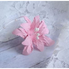Набор бумажных цветочков "Лилии" розовые, 6 шт от ScrapEgo
