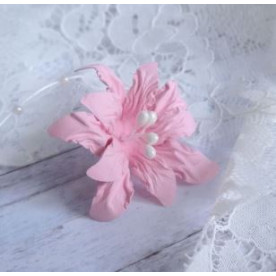 Набор бумажных цветочков "Лилии" розовые, 6 шт от ScrapEgo