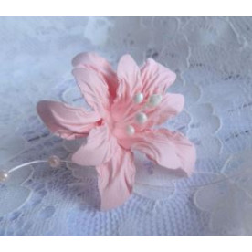 Набір паперових квіточок "Лілії" антично - рожеві, 6 шт від ScrapEgo