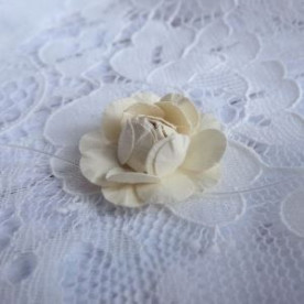 Набір паперових квіточок "Трояндочки" пастельно жовта, 10 шт від ScrapEgo