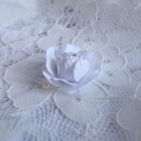 Набор бумажных цветочков "Розочки" белые, 10 шт от ScrapEgo