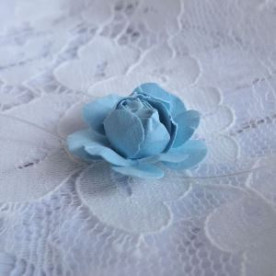 Набор бумажных цветочков "Розочки" голубая, 10 шт от ScrapEgo