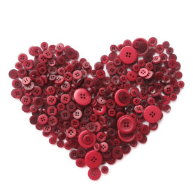 Набір ґудзиків "Червоний мікс", 40 шт від ScrapEgo