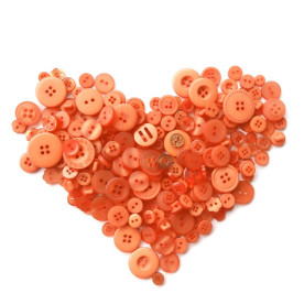 Набор пуговиц "Оранжевый микс", 40 шт от ScrapEgo