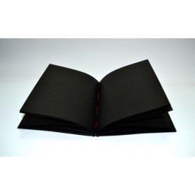 Блок для изготовления блокнотов, черный, красный шов , 80 ст от Hobby&You