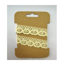 Мереживна бавовняна стрічка, кремова, 2,5 см, 1 м від Hobby & You