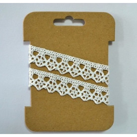 Кружевная хлопковая лента, белая, 2 см, 1 м от Hobby&You
