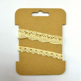 Набір мережива бавовна, кремовий, 1см, 1,5 см, по 1 м від Hobby & You