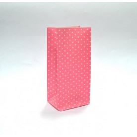 Подарунковий пакетик, Рожевий горошок, розмір 190 * 95 * 65 мм від Hobby & You