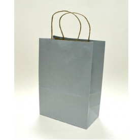 Крафт-пакет з ручкою 290 * 120 * 200, сіро-блакитний, 1 шт від Hobby & You