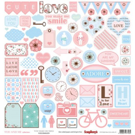 Односторонняя бумага Страсть , 30,5*30,5 см, 190 г/м2 от ScrapBerry's