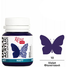 Акрил для декора, Фиолетовый, матовый, 20 мл, ROSA TALENT