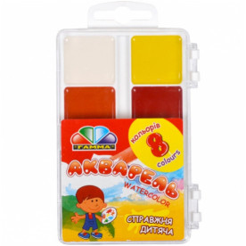 Набір медової акварелі Захоплення, 8 кол., б/пензлика, Гамма