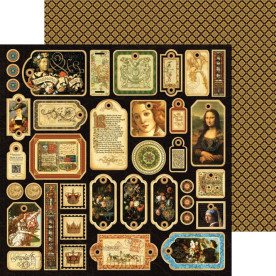 Двусторонний лист высечек в форме тегов Renaissance Faire Tags  от  Graphic 45