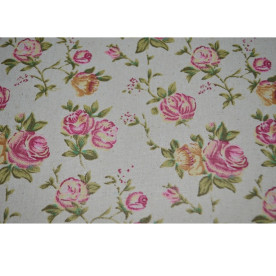 Тканина на клейовий основі Троянди льон, 297х210 мм