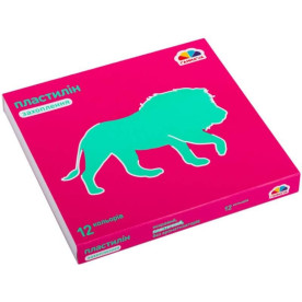 Набор пластилина детского Увлечение, со стеком, 12 цветов, 240 г, Гамма