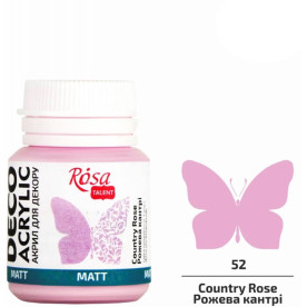 Акрил для декора, Розовая пудра, матовый, 20 мл, ROSA TALENT