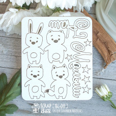 Чіпборд дитячий звірятка "Наш малюк", 100 * 120 мм від Scrapbox
