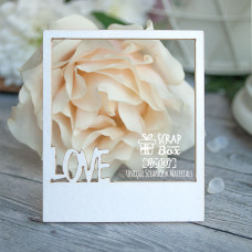 Чіпборд слайд з написом Love, 60 * 70 мм від Scrapbox