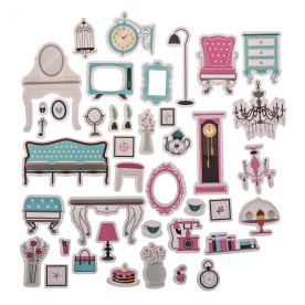 Висікання для скрапбукінгу, Домашній затишок, 10х14 см, 40 шт, АртУзор