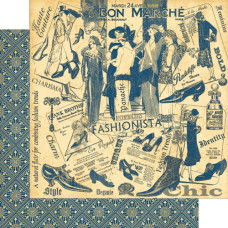 Двосторонній скраппапір Bon Marche від Graphic 45