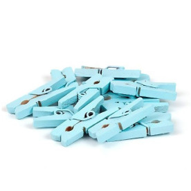 Набор прищепок голубого цвета , 12 шт , 2,5 см от ScrapBerry's