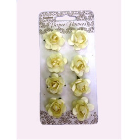 Набір трояндочок, кремовий колір, 8 шт від Scrapberry's