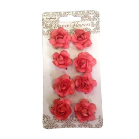 Набор Розочек, коралловый цвет, 8 шт от Scrapberry's