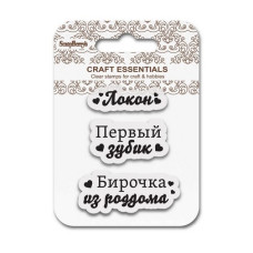Набор штампов Бирочка из роддома, размер 7*7 см, Scrapberry's